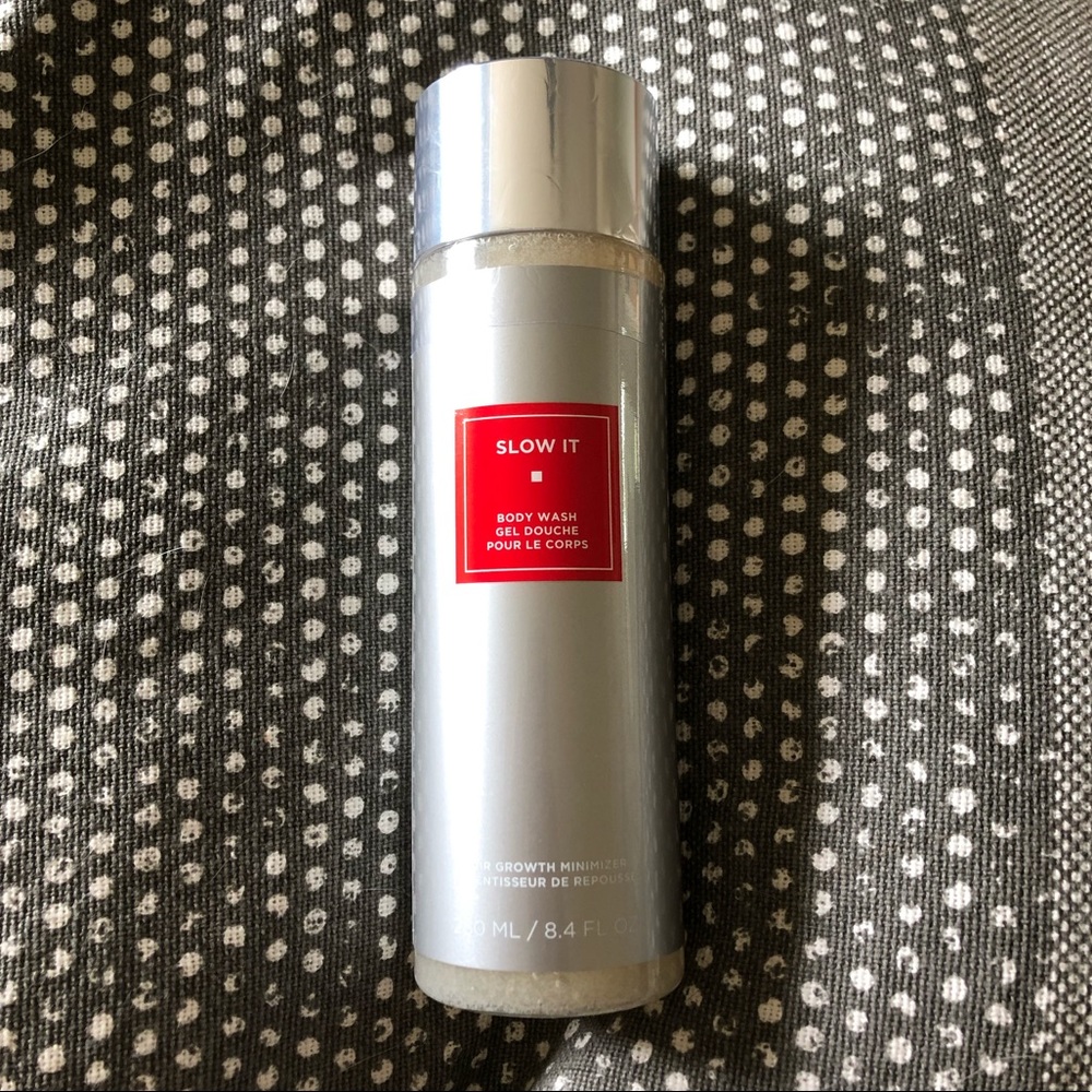 Hair growth minimizer exfoliating body wash
